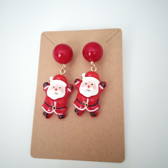 Fashion Jewelry Santa Dangle Earrings - Picture 3 of 5